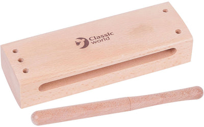 Klassische Welt der Welt Holz Tone Block mit Stagstok