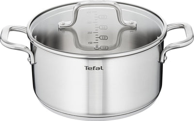 Tefal Cookware Tefal Virtuoso Topf + Glasdeckel 24 cm Silber