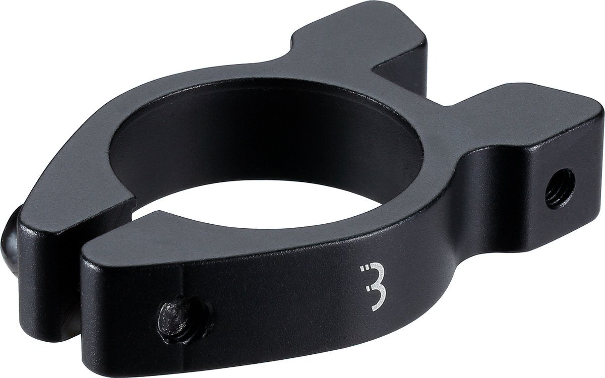 BBB Fahrrad-Sattelstützenklemme, Trägerklemme – schraubbare Sattelstützenklemme aus Aluminium – 34,9 mm – schwarz – BSP-99