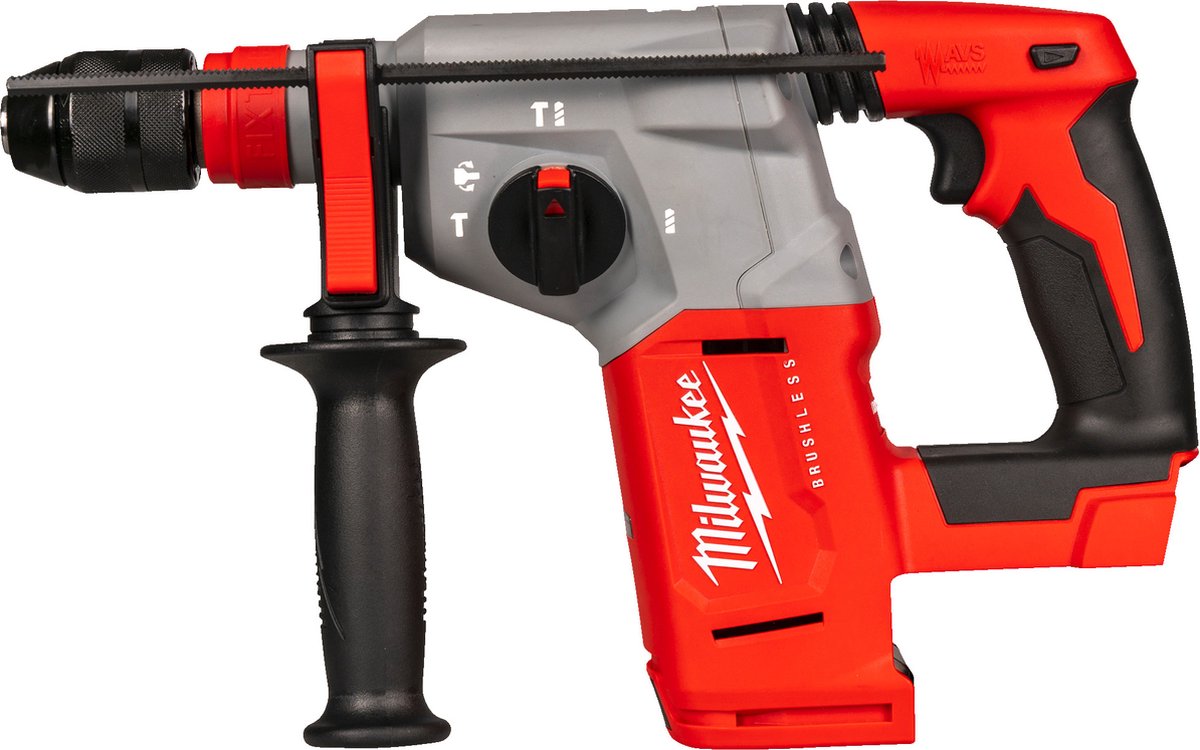 Milwaukee m18 blhx-0x | sds-plus | Akku-Bohrhammer | 2,3 Jahre | mit 4 Positionen und Fixtec | ohne Akku und Ladegerät - 4933478891