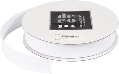 Creativ Company Schrägband, B: 20 mm, weiß, 25 m 1 Rolle