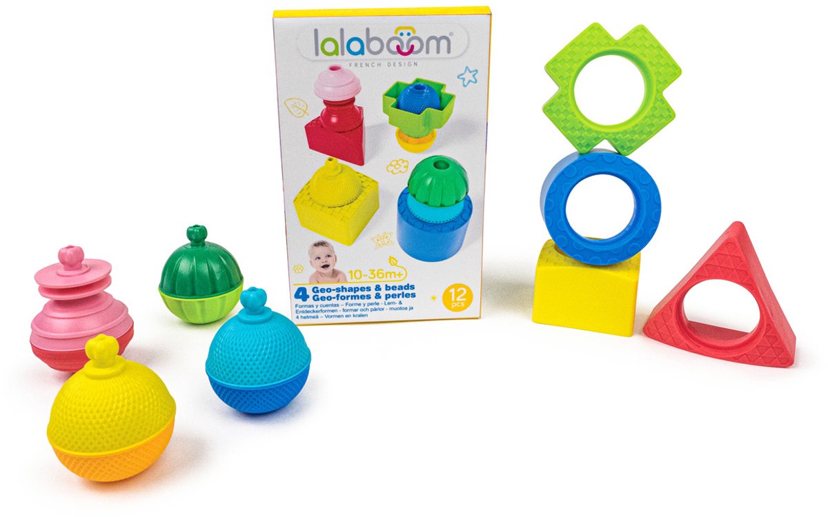 Lalaboom – Formen und Lernperlen – 12 Stück