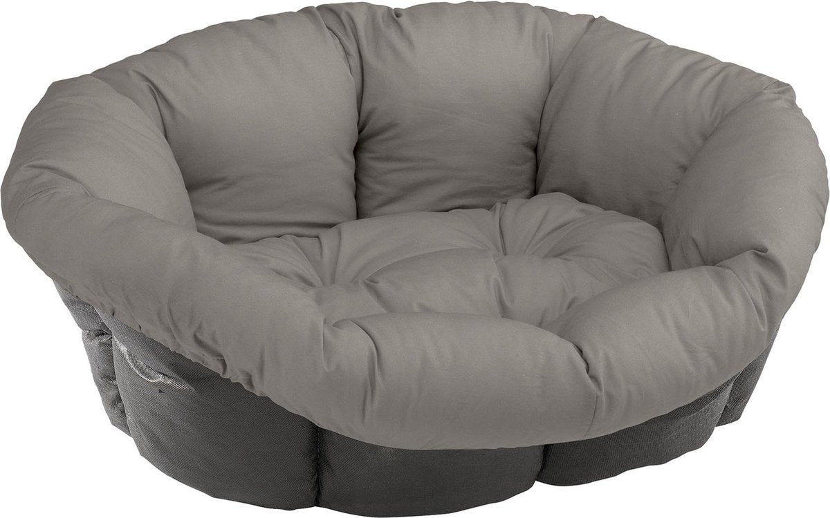 Ferplast Tierkorbsofa 73 x 55 cm Samtpolyester grau