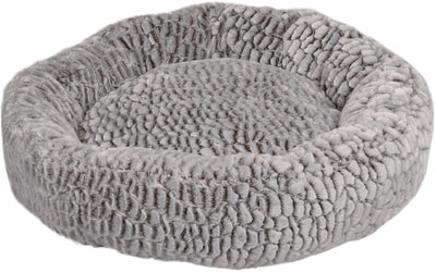 Flamingokorb Snoozzy rund – Grau – 70 x 70 x 18 cm – weicher Korb für Hunde und Katzen