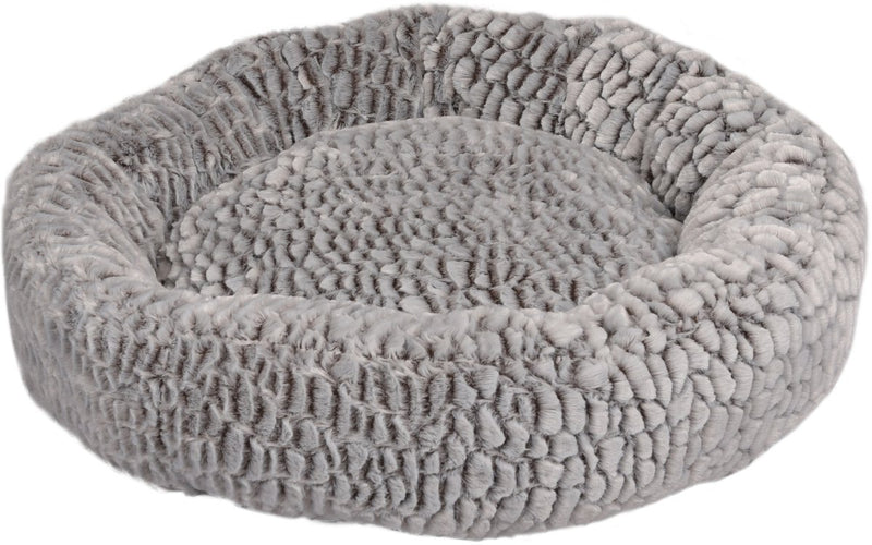 Flamingokorb Snoozzy rund – Grau – 70 x 70 x 18 cm – weicher Korb für Hunde und Katzen