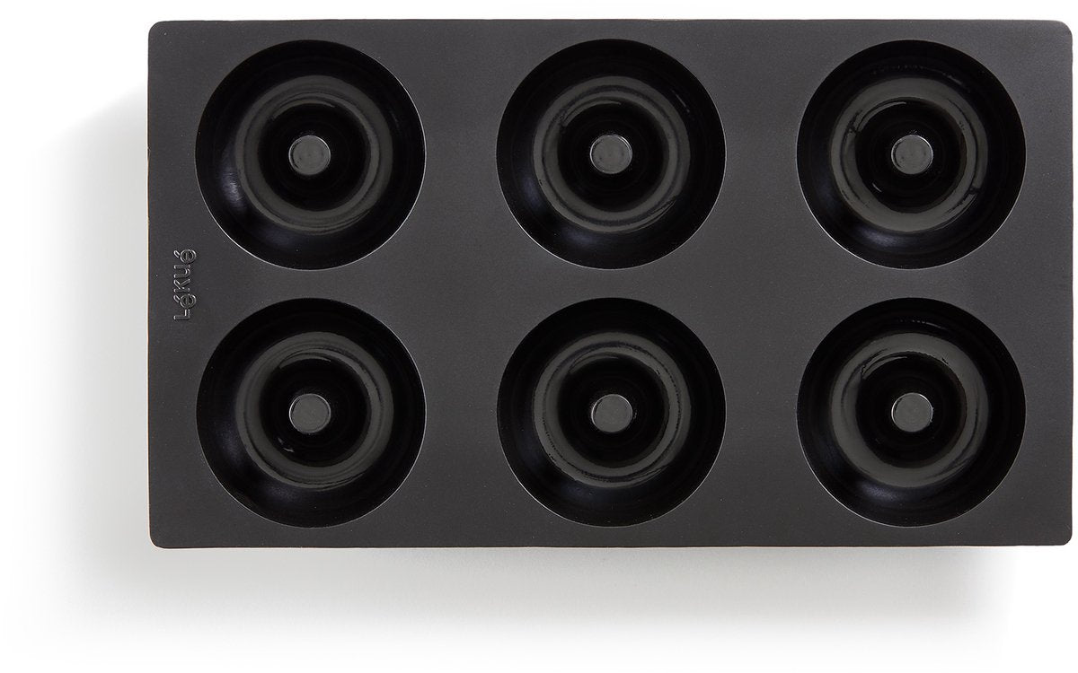 Lékué Backform 6 Donuts oder Bagels - Silikon - Schwarz