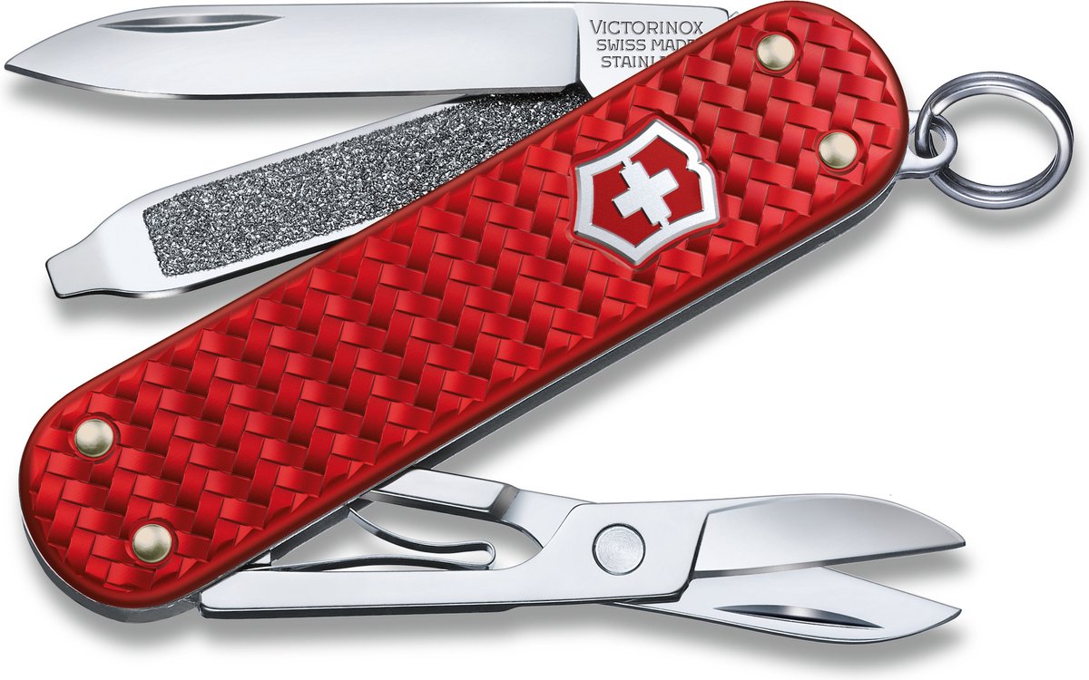 Victorinox klassisches Edel-Alox-Taschenmesser – ikonisches Rot – 5 Funktionen