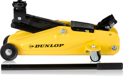 Dunlop hydraulischer Wagenheber – Wagenheber mit 2000 kg Tragkraft – Garagenheber mit Hubhöhe 135 mm bis 305 mm – Metall – Gelb Schwarz