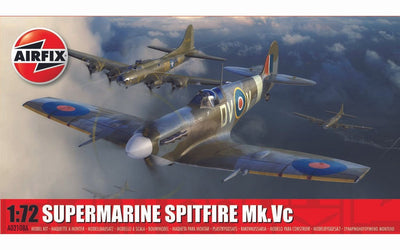 Airfix Modellbausatz Militärfahrzeuge – 02108a Supermarine Spitfire MK.VC Flugzeug Kunststoff – 1:72 – Modellbau