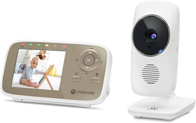 Motorola Nursery VM 483 – Babyphone Video-Babyphone – 2,8-Zoll-Elterneinheit – Infrarot – Digitalzoom – Talk-Back-Funktion