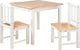 Geuther Kinderstühle für Kleinkinder mit Kindertisch - Kindersitzgruppe - 3-teilige Kindersitzgruppe aus Holz - Maltisch für Kinder - Weiß
