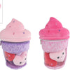 Flauschiges Menü-Plüsch-Eis mit 3 Herzen – 25 cm