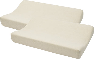 Meyco Baby Uni Wickelauflagenbezug – 2er-Pack – Frottee – weicher Sand – 50 x 70 cm