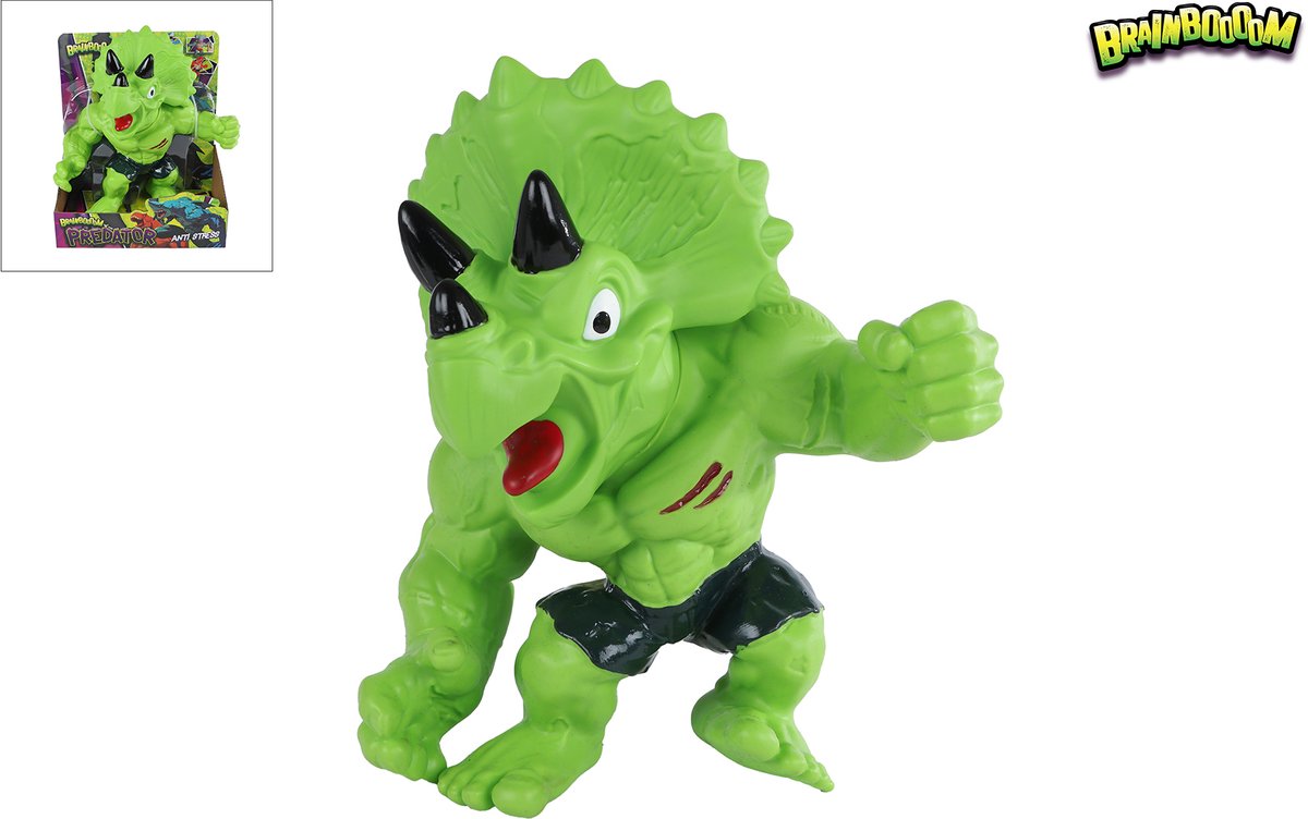 Brainboooom Stretch-Monster-Raubtier-Dinosaurier grün, 22 cm