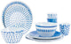 Bo-Camp-Geschirr – Mix-Match – 16-teilig – Melamin – Blau – Brise