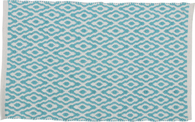 Differnz Brighton Badematte 100 % Baumwolle blau weiß 50 x 80 cm