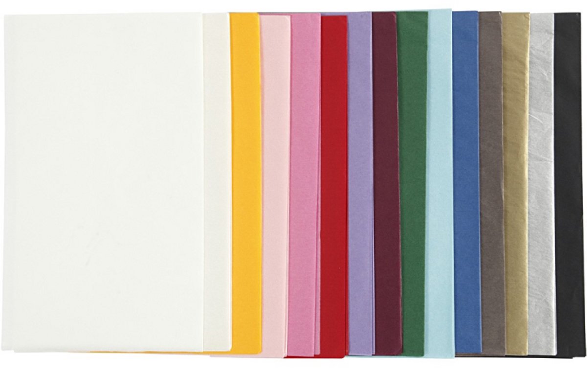 Gewebepapier gefärbt, 30.