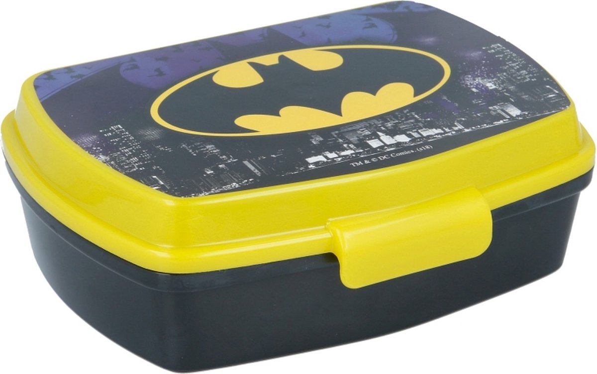 Stor Batman-Lunchbox – Gelb Schwarz – Bat-Man-Lunchbox