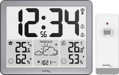 Technoline Wetterstation – ws 6780 – 173 x 140 x 27 mm – silber – mit 1 Außensensor – tl-ws6780