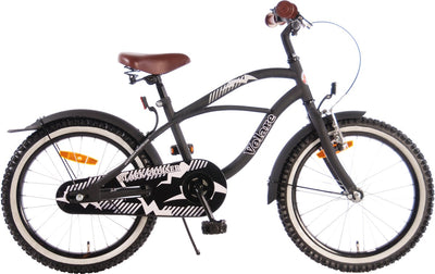 Volare Black Cruiser Kinderbike - Jungen - 18 Zoll - schwarz - 95% versammelte sich