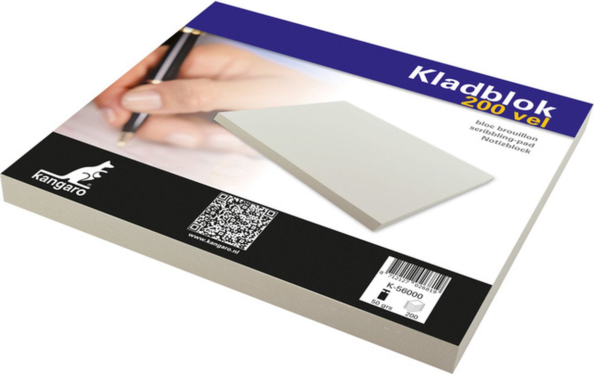 Kangaro-Notizblock – 23 x 19,8 cm – 200 Blatt – mit Deckblatt – k-56000