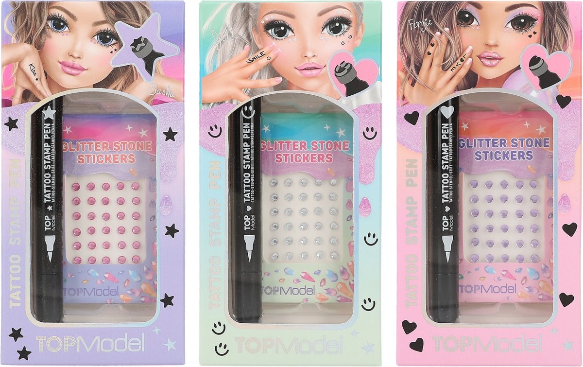 Depesche – Topmodel Tattoo-Stift mit Glitzer – Beauty and Me