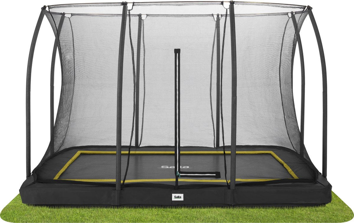 Salta Comfort Edition Ground - Bodentrampolin mit Sicherheitsnetz - 305 x 214 cm - Schwarz
