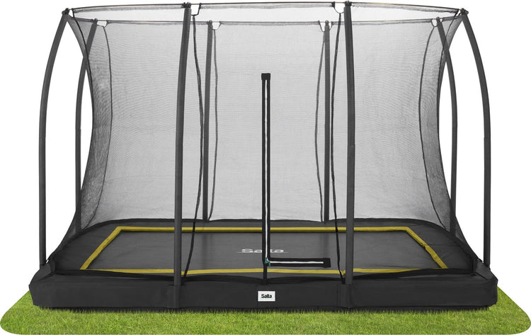 Salta Comfort Edition Ground - Bodentrampolin mit Sicherheitsnetz - 305 x 214 cm - Schwarz