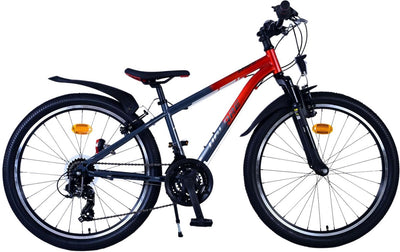 Volare XC Race Children's Bicycle 24 Zoll 21 Geschwindigkeit Rotgrau