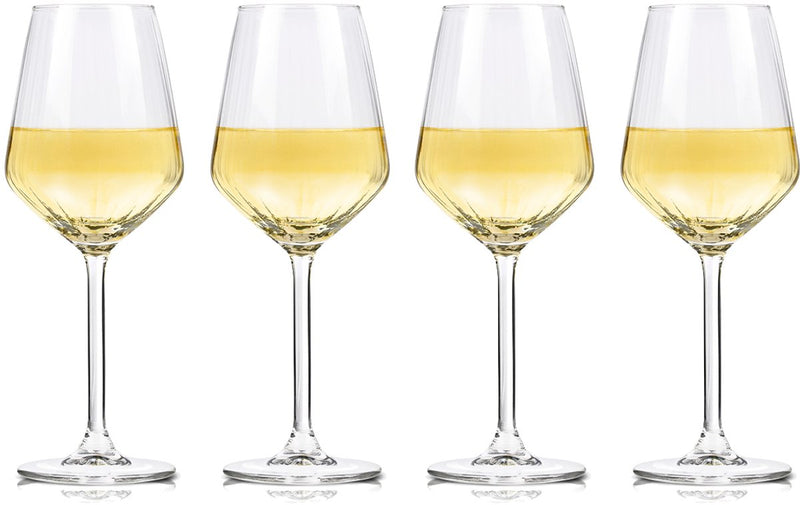 Alpina Weingläser Weißwein – 4 Stück Weißweingläser – Weinglas 38cl – Weinglas-Set – Gläser-Set für Abendessen – Weingläser – klares Glas