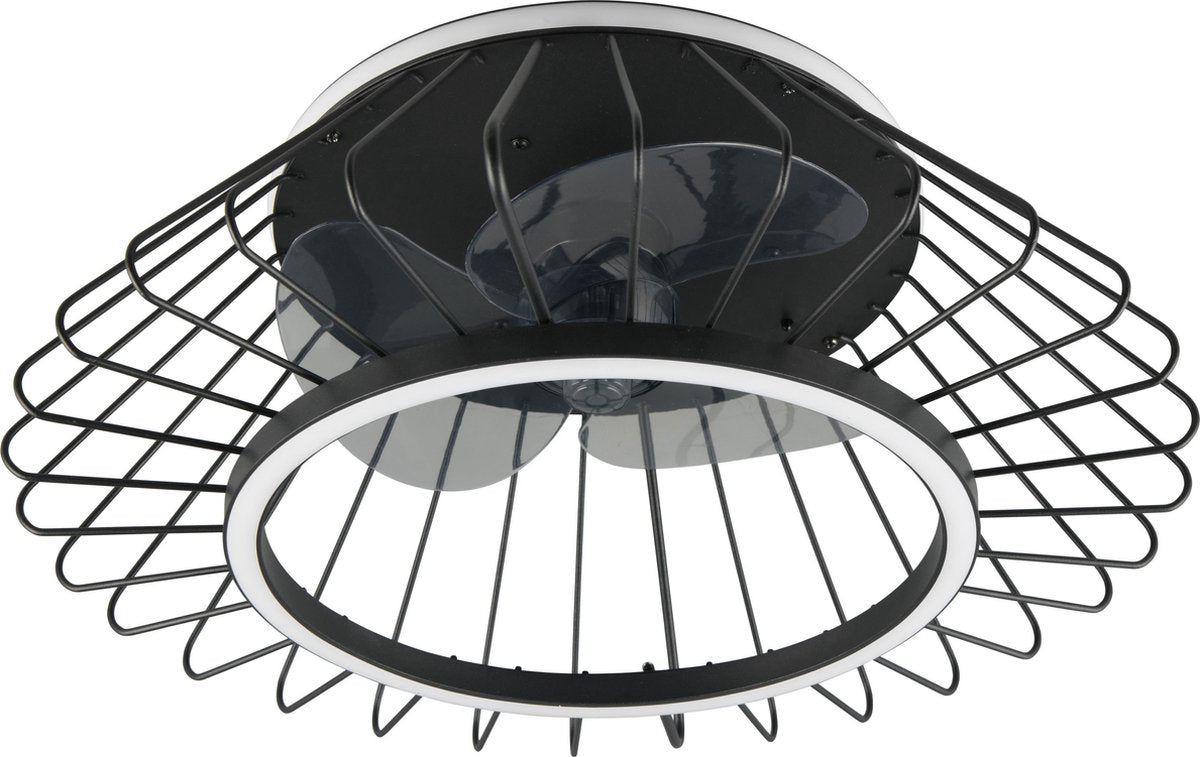 Rl Live Your Light Reality Karlsborg - Ventilator - Schwarz Matt - inkl. 1x SMD 30W