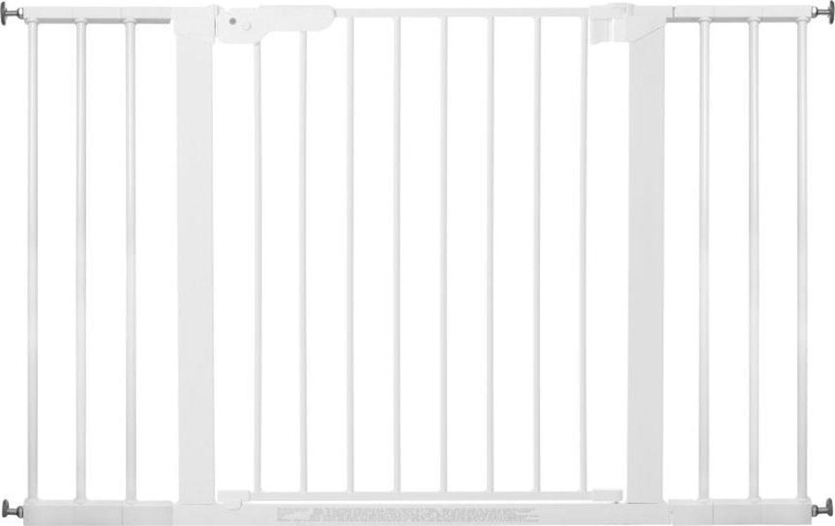 Babydan Premier All-in-One-Treppenschutzgitter ohne Bohren – 73,5 – 119 cm – Klemmmontage – Weiß