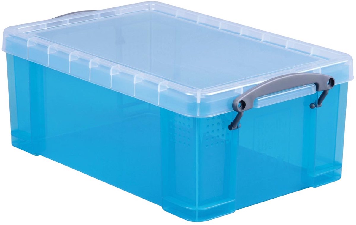 Wirklich nützliche Boxen, wirklich nützliche Box 9 Liter, transparent, leuchtend blau