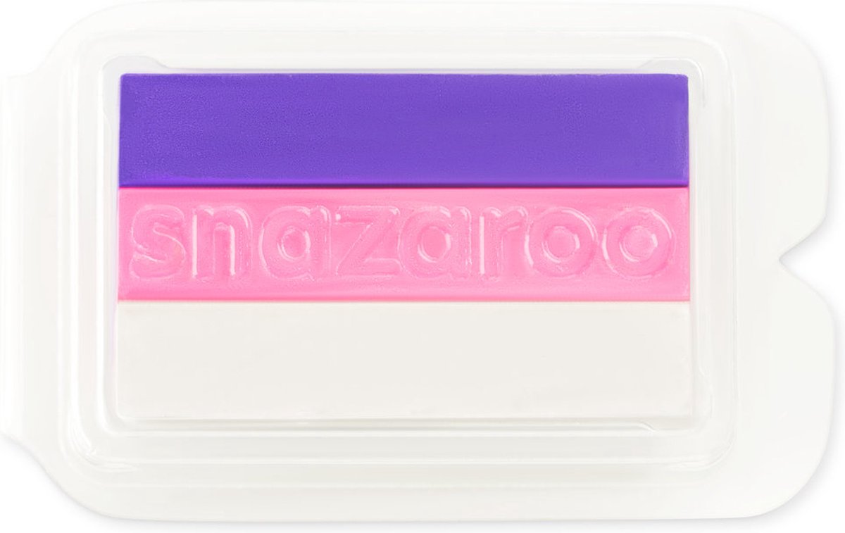Snazaroo 1117001 Split Cake Floral 3-Farben-Gesichtsfarbe – lila rosa weiße Gesichtsfarbe, hautfreundlich waschbar