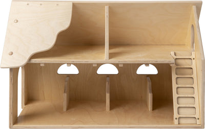 Van Dijk Toys Holzspielzeugbauernhof groß – naturbelassen (Kinderbetreuungsqualität.)