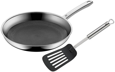 WMF Profi Resist - Bratpfanne - ø 28 cm - Edelstahl - inklusive Profi Plus Pfannenwender - induktionsgeeignet