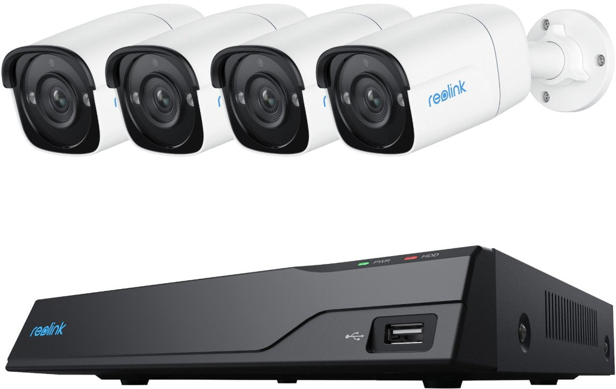Reolink NVS8-5MB4 – 5-MP-Sicherheitskamerasystem, 8-Kanal-NVR mit integrierter 2-TB-Festplatte, Erkennung von Personen, Fahrzeugen, Tieren