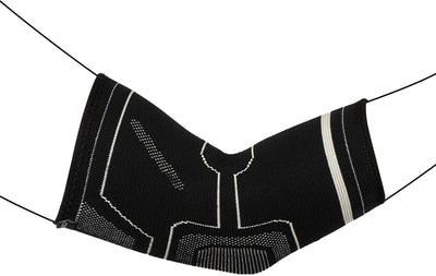 Avento Ellenbogen-Kompressionsbandage – schwarz silbergrau – S m
