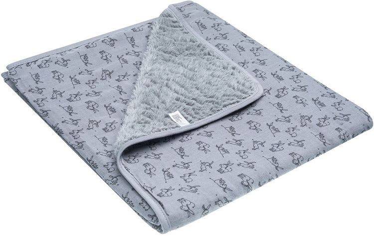 Snoozebaby Babybettdecke 75 x 100 cm – Babybettlaken aus 100 % Bio-Baumwolle – Babydecke Tog 2.0 Cloudy Grey – Grau –
