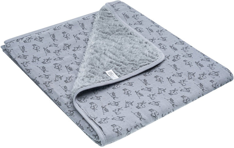 Snoozebaby Babybettdecke 75 x 100 cm – Babybettlaken aus 100 % Bio-Baumwolle – Babydecke Tog 2.0 Cloudy Grey – Grau –