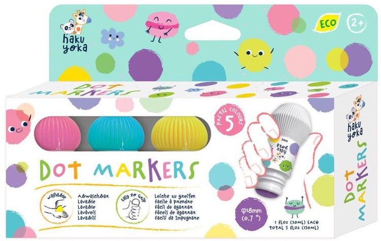 Haku Yoka Stifte Punktmarker-Set für Kinder – kreative Filzstifte