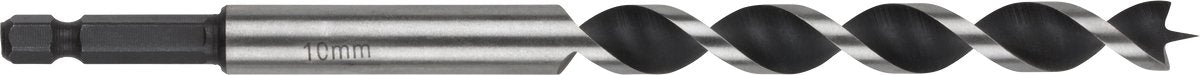 Wolfcraft – 8-mm-Schlangenbohrer für Holzbalken – 165 mm – Holzbohrer mit Sechskantschaft – Sechskant – 7132000