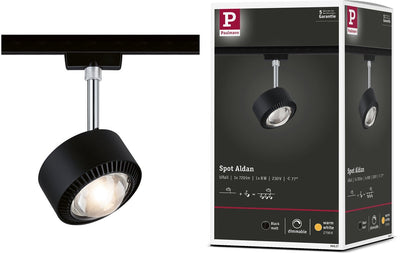 Paulmann Urail Rail Spot Aldan separater Spot 498lm 8W 2700K dimmbar 230V Schwarz matt