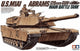 Tamiya Modellbausatz Militärfahrzeuge – 35158 US MBT M1A1 Abrams mit Minenpflug und 2 Figuren aus Kunststoff – 1:35 – Modellbausatz