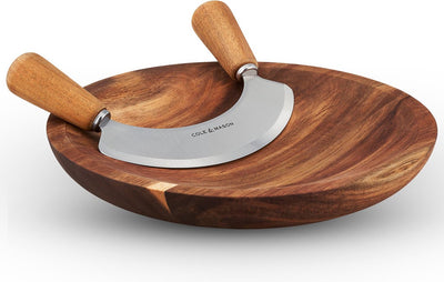 Cole Mason Ashden Cradle Messer-Schneidebrett – Akazienholz – ø 24 cm