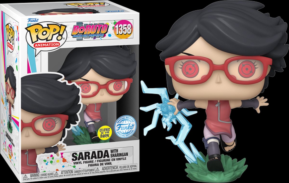 Funko-Pop! Boruto: Naruto Next Generations – Sarada mit Sharingan #1358 leuchtet im Dunkeln