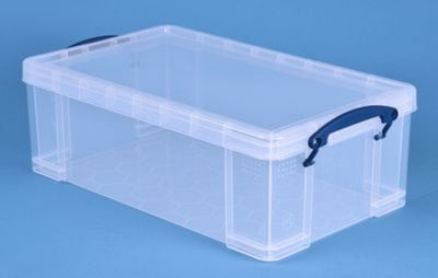 Wirklich nützliche Aufbewahrungsbox 12 Liter transparent weiß