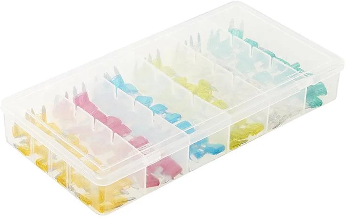 Proplus Flachsicherungen – Mini sortiert – 120 Stück – Kunststoffbox