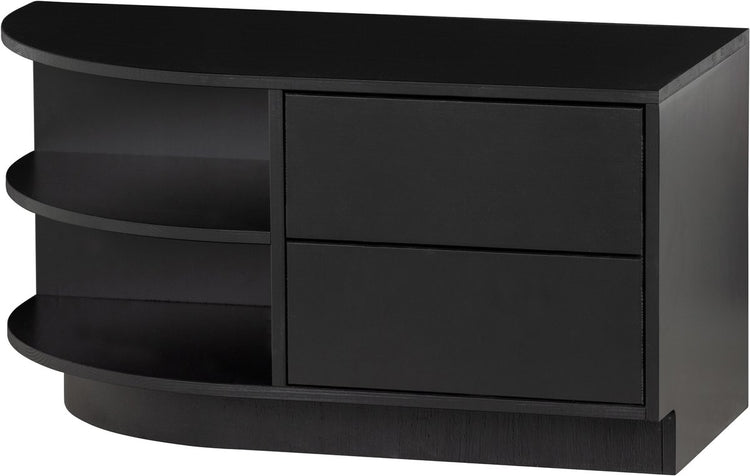 Woood Finca TV-Schrank rund links – Schwarz – 40x78x40