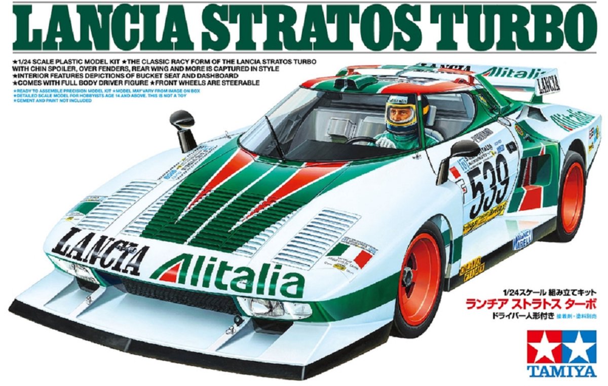 Tamiya Modellbausatzauto – 25210 Lancia Stratos Turbo Racing aus Kunststoff – 1:24 – Modellbau